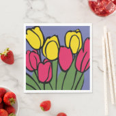 Serviette En Papier Tulipes de printemps (En situation)