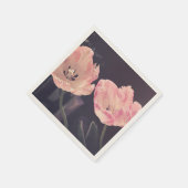 Serviette En Papier Tulipes en fleurs mignonnes -Personnalisées (Coin)