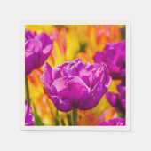 Serviette En Papier Tulipes Enchanter Violet (Devant)