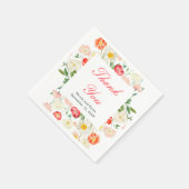 Serviette En Papier Tulipes et Daffodils Mariage de printemps (Coin)