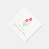 Serviette En Papier tulipes fleurs serviettes d'anniversaire (Coin)