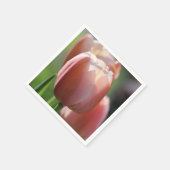 Serviette En Papier Tulipes roses (Coin)