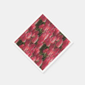 Serviette En Papier Tulipes roses florales (Coin)