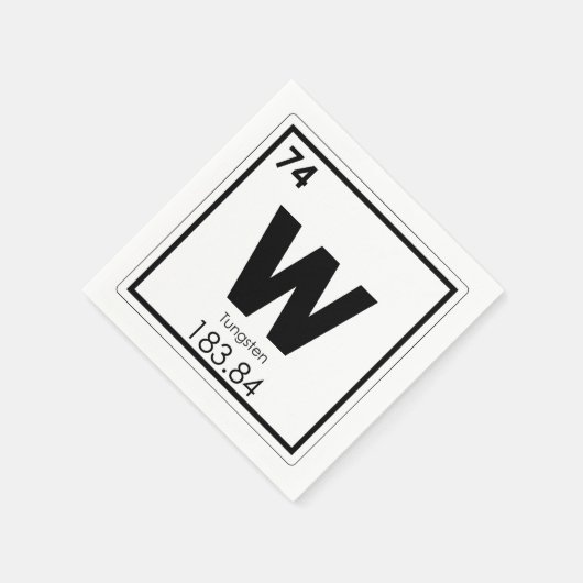 Serviette En Papier Tungstène élément chimique symbole formule chimiqu (Coin)