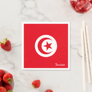 Serviette En Papier Tunisie & Drapeau tunisien mode / fans sportifs