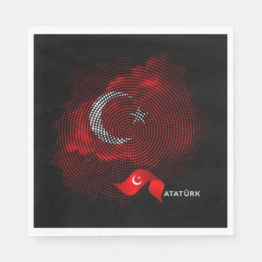 Serviette En Papier Turkey flag (Devant)