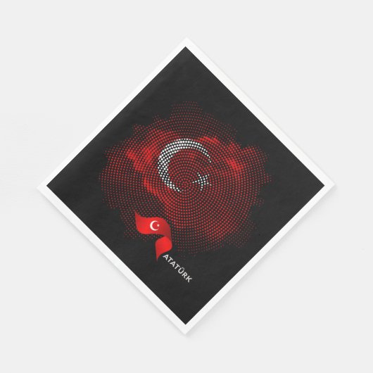 Serviette En Papier Turkey flag (Coin)