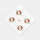 Serviette En Papier Turkish design elegant Eid Mubarak  (Coin)