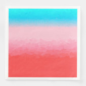 Serviette En Papier Turks and Caicos Blue et Coral Ombre (Devant)