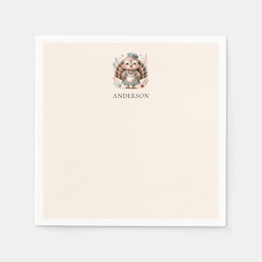 Serviette En Papier Turquie Ajouter un nom (Devant)