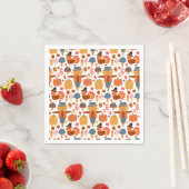 Serviette En Papier Turquie et Scarecrow Thanksgiving Motif (En situation)
