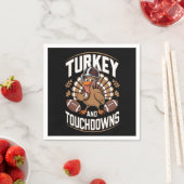 Serviette En Papier Turquie Et Touchdowns Thanksgiving Football (En situation)