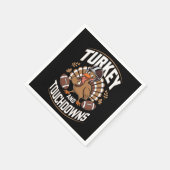 Serviette En Papier Turquie Et Touchdowns Thanksgiving Football (Coin)