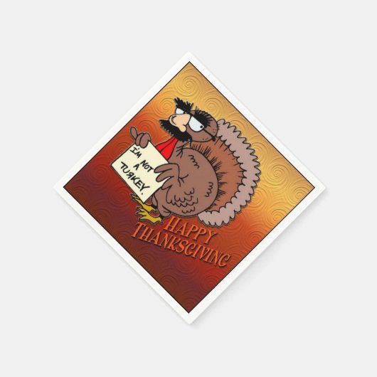 Serviette En Papier Turquie Humour Thanksgiving Dîner serviettes (Coin)