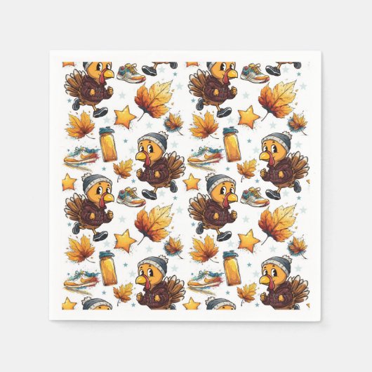 Serviette En Papier Turquie Trot Fun Run 5K Thanksgiving Running (Devant)