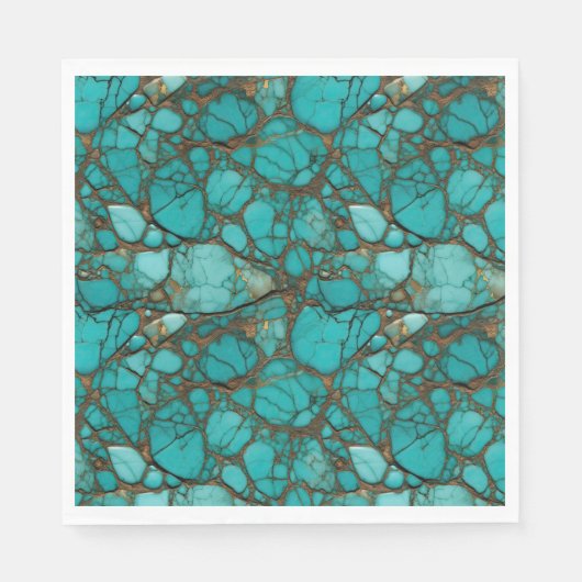 Serviette En Papier Turquoise (Devant)