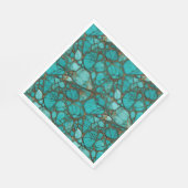 Serviette En Papier Turquoise (Coin)