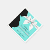 Serviette En Papier Turquoise Aqua Glam Elegant Ethnic Tiffany Baby sh (Coin)