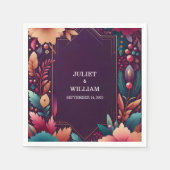 Serviette En Papier Turquoise automne riche Gem Bold Bijoux Mariage To (Devant)