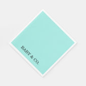 Serviette En Papier Turquoise Baby & Co. Baby Shower Paper Plate (Coin)
