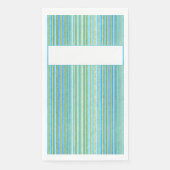 Serviette En Papier Turquoise, bleu, vert et blanc (Devant)
