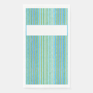 Serviette En Papier Turquoise, bleu, vert et blanc