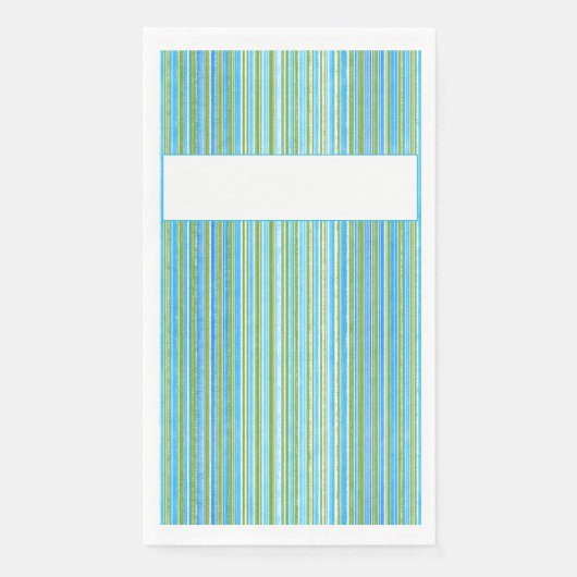 Serviette En Papier Turquoise, bleu, vert et blanc (Devant)
