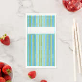 Serviette En Papier Turquoise, bleu, vert et blanc (En situation)