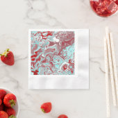 Serviette En Papier Turquoise, Bourgogne, persiennes en marbre rouge e (En situation)