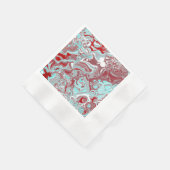 Serviette En Papier Turquoise, Bourgogne, persiennes en marbre rouge e (Coin)