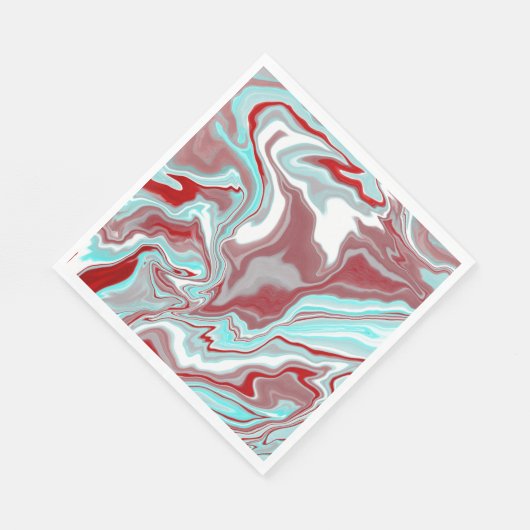 Serviette En Papier Turquoise, Bourgogne, persiennes en marbre rouge e (Coin)