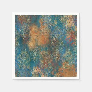 Serviette En Papier Turquoise Cooper Patina