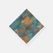 Serviette En Papier Turquoise Cooper Patina (Coin)