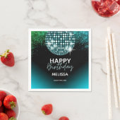 Serviette En Papier Turquoise Disco Parties scintillant Dance Party An (En situation)