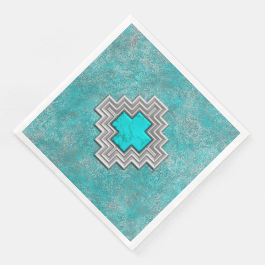 Serviette En Papier Turquoise du sud-ouest (Coin)