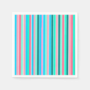 Serviette En Papier Turquoise et rose