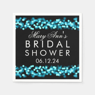 Serviette En Papier Turquoise Hollywood Fête des mariées Glam Favorise