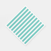 Serviette En Papier Turquoise marine et blanc rayé (Coin)