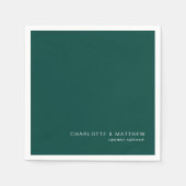 Serviette En Papier Turquoise moderne (Devant)