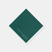 Serviette En Papier Turquoise moderne (Coin)