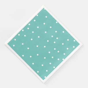 Serviette En Papier Turquoise Polka Dot Motif minimaliste