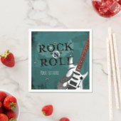 Serviette En Papier Turquoise Rock N Roll Star Anniversday Party Event (En situation)