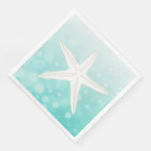 Serviette En Papier Turquoise Starfish Beach Mariage à thème Naples (Coin)