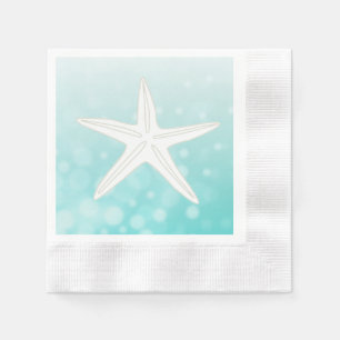 Serviette En Papier Turquoise Starfish Beach Mariage à thème Naples