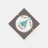 Serviette En Papier Turquoise Tipi serviettes d'anniversaire (Coin)