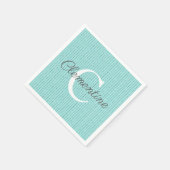 Serviette En Papier Turquoise Turquoise Parties scintillant rayures Gi (Coin)