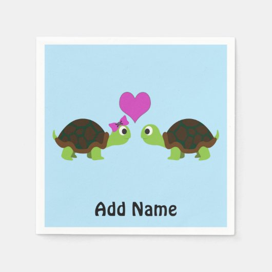 Serviette En Papier Turtle Love (Devant)
