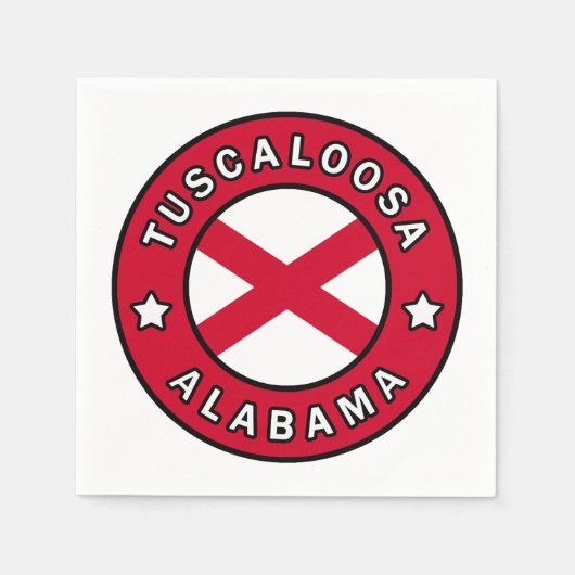 Serviette En Papier Tuscaloosa Alabama (Devant)