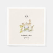 Serviette En Papier Tuscany Wedding Cocktail (Devant)