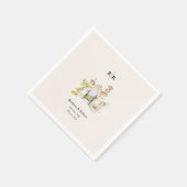 Serviette En Papier Tuscany Wedding Cocktail (Coin)